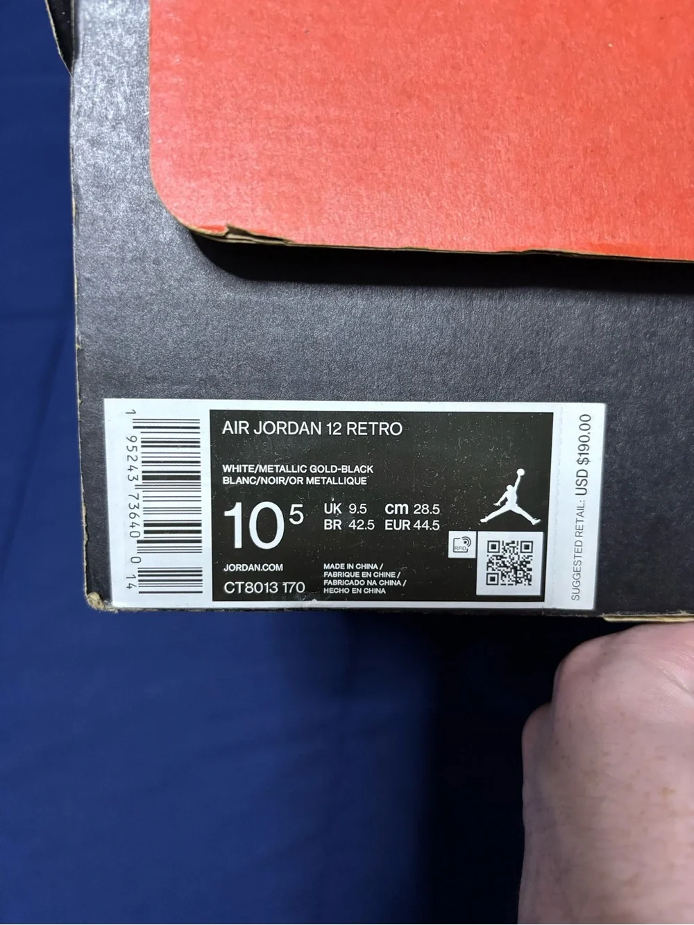 Jordan 12 Retro Royalty Taxi 2021 Size 10.5